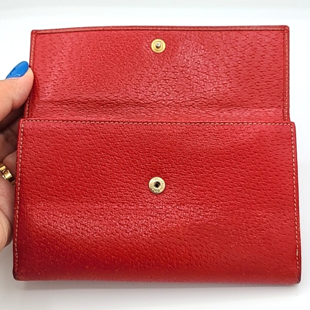 Salvatore Ferragamo Gancini bifold red leather wallet - Picture 15 of 16